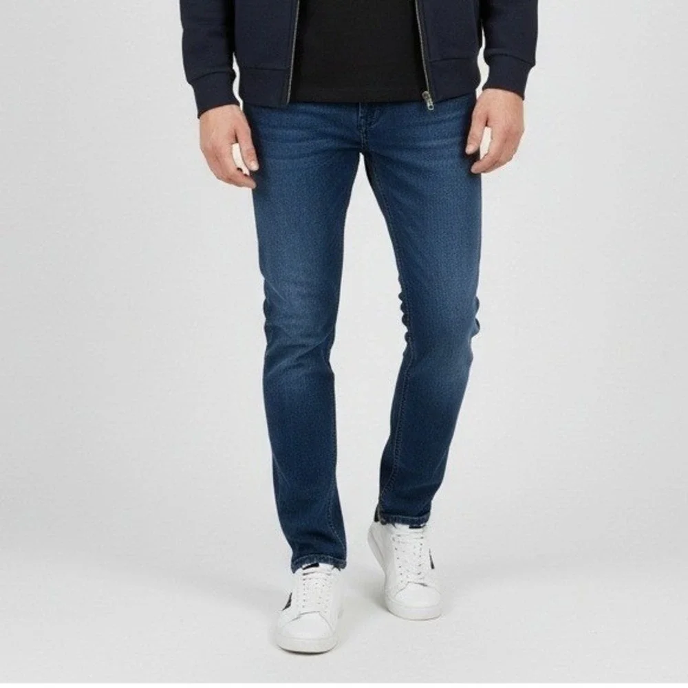 Buffalo David Bitton Axel‎ Slim Stretch Jeans Men's 38x34 Blue Dark Wash Denim